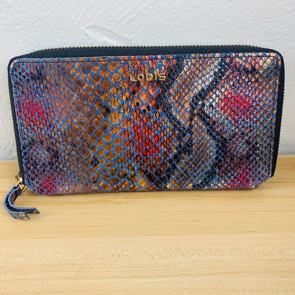 LODIS Leather Metallic Wallet with RFID Protection